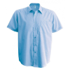 KARIBAN Férfi ing Kariban KA543 Men'S Short-Sleeved Cotton poplin Shirt -5XL, Bright Sky