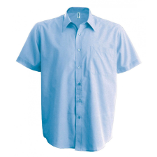 KARIBAN Férfi ing Kariban KA543 Men&#039;S Short-Sleeved Cotton poplin Shirt -M, Bright Sky férfi ing