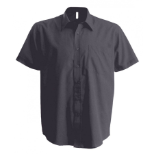 KARIBAN Férfi ing Kariban KA543 Men&#039;S Short-Sleeved Cotton poplin Shirt -S, Zinc férfi ing