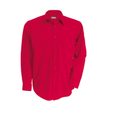 KARIBAN Férfi ing Kariban KA545 Jofrey > Long-Sleeved Shirt -S, Classic Red