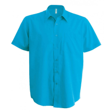 KARIBAN Férfi ing Kariban KA551 Ace - Short-Sleeved Shirt -2XL, Bright Turquoise