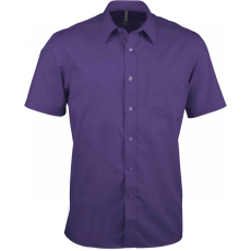 KARIBAN Férfi ing Kariban KA551 Ace - Short-Sleeved Shirt -5XL, Purple