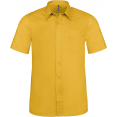KARIBAN Férfi ing Kariban KA551 Ace - Short-Sleeved Shirt -5XL, Yellow