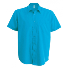 KARIBAN Férfi ing Kariban KA551 Ace - Short-Sleeved Shirt -S, Bright Turquoise férfi ing