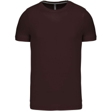 KARIBAN Férfi jersey rövid ujjú póló, Kariban KA356, Chocolate-M férfi póló