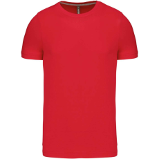 KARIBAN Férfi jersey rövid ujjú póló, Kariban KA356, Red-M