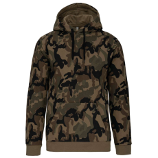 KARIBAN Férfi kapucnis pulóver, Kariban KA476, Olive Camouflage-M