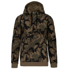 KARIBAN Férfi kapucnis pulóver, Kariban KA476, Olive Camouflage-S férfi pulóver, kardigán