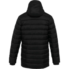 KARIBAN Férfi kapucnis steppelt kabát, Kariban KA6128, Black-XL férfi kabát, dzseki