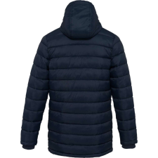 KARIBAN Férfi kapucnis steppelt kabát, Kariban KA6128, Navy-3XL férfi kabát, dzseki