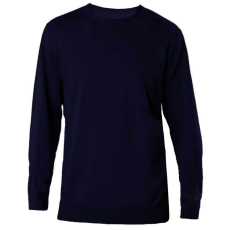 KARIBAN Férfi kereknyakú keskeny szabású pulóver, Kariban KA967, Navy-XL