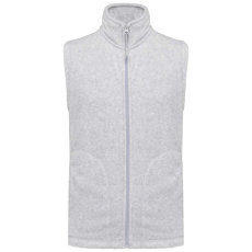 KARIBAN Férfi LUCA polár mellény, Kariban KA913, Ash Heather-4XL