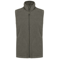 KARIBAN Férfi LUCA polár mellény, Kariban KA913, Green Marble Heather-2XL férfi mellény