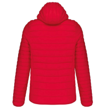 KARIBAN Férfi meleg és ultrakönnyű kapucnis bélelt kabát , Kariban KA6110, Red-2XL férfi kabát, dzseki