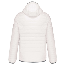 KARIBAN Férfi meleg és ultrakönnyű kapucnis bélelt kabát , Kariban KA6110, White-4XL férfi kabát, dzseki