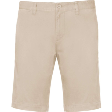 KARIBAN Férfi mosott hatású bermuda, Kariban KA750, Beige-50
