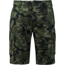 KARIBAN Férfi oldalzsebes bermuda, Kariban KA754, Olive Camouflage-38