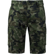 KARIBAN Férfi oldalzsebes bermuda, Kariban KA754, Olive Camouflage-44 férfi rövidnadrág
