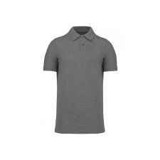 KARIBAN Férfi organikus férfi piké pamut póló, Kariban KA2025, Grey Heather-3XL férfi póló