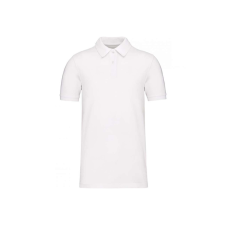 KARIBAN Férfi organikus férfi piké pamut póló, Kariban KA2025, White-4XL férfi póló