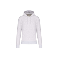 KARIBAN Férfi organikus kapucnis pulóver, Kariban KA4027, Ash Heather-4XL férfi pulóver, kardigán