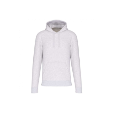 KARIBAN Férfi organikus kapucnis pulóver, Kariban KA4027, Ash Heather-XL