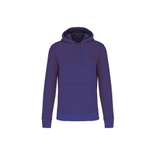 KARIBAN Férfi organikus kapucnis pulóver, Kariban KA4027, Deep Purple-4XL férfi pulóver, kardigán