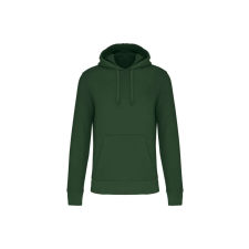 KARIBAN Férfi organikus kapucnis pulóver, Kariban KA4027, Forest Green-XL férfi pulóver, kardigán