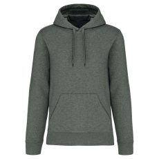 KARIBAN Férfi organikus kapucnis pulóver, Kariban KA4027, Green Marble Heather-S