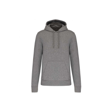 KARIBAN Férfi organikus kapucnis pulóver, Kariban KA4027, Grey Heather-XL