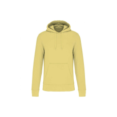 KARIBAN Férfi organikus kapucnis pulóver, Kariban KA4027, Lemon Yellow-3XL