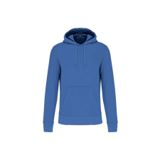 KARIBAN Férfi organikus kapucnis pulóver, Kariban KA4027, Light Royal Blue-XL férfi pulóver, kardigán