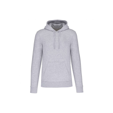KARIBAN Férfi organikus kapucnis pulóver, Kariban KA4027, Oxford Grey-4XL férfi pulóver, kardigán