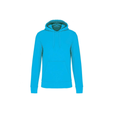 KARIBAN Férfi organikus kapucnis pulóver, Kariban KA4027, Sea Turquoise-4XL