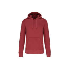KARIBAN Férfi organikus kapucnis pulóver, Kariban KA4027, Terracotta Red-L férfi pulóver, kardigán