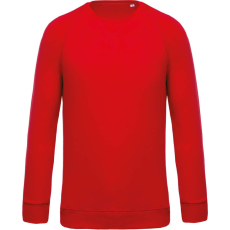 KARIBAN Férfi organikus környakas raglános pulóver, Kariban KA480, Red-L