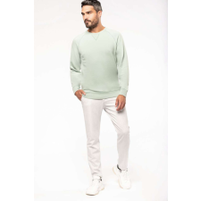 KARIBAN Férfi organikus környakas raglános pulóver, Kariban KA480, Sage-3XL férfi pulóver, kardigán