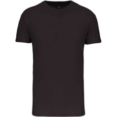 KARIBAN Férfi organikus rövid ujjú póló, Kariban KA3025IC, Dark Grey-M