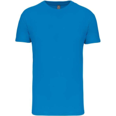 KARIBAN Férfi organikus rövid ujjú póló, Kariban KA3025IC, Tropical Blue-2XL