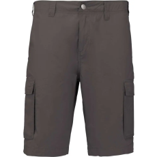 KARIBAN Férfi pamut bermuda sok zsebbel, Kariban KA755, Light Charcoal-48