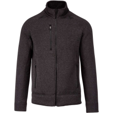 KARIBAN Férfi poliészter cipzáras dzseki, Kariban KA9106, Dark Grey Melange-2XL