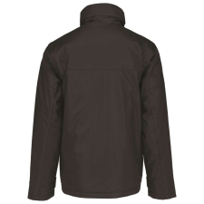 KARIBAN Férfi rejtett kapucnis kabát levehető ujjakkal, Kariban KA693, Dark Grey-3XL férfi kabát, dzseki
