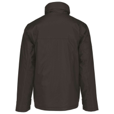 KARIBAN Férfi rejtett kapucnis kabát levehető ujjakkal, Kariban KA693, Dark Grey-S férfi kabát, dzseki