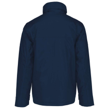 KARIBAN Férfi rejtett kapucnis kabát levehető ujjakkal, Kariban KA693, Navy-3XL férfi kabát, dzseki