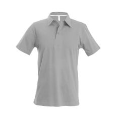 KARIBAN férfi rövid ujjú galléros piké póló KA241, Oxford Grey-3XL