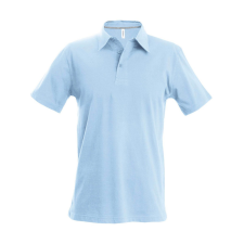 KARIBAN férfi rövid ujjú galléros piké póló KA241, Sky Blue-3XL férfi póló