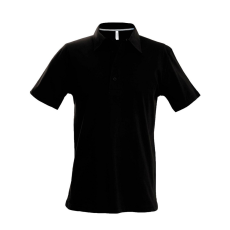 KARIBAN Férfi rövid ujjú galléros piké póló, Kariban KA241, Black-3XL