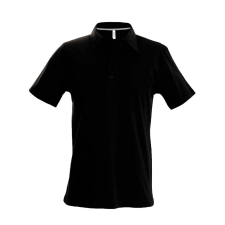 KARIBAN Férfi rövid ujjú galléros piké póló, Kariban KA241, Black-XL férfi póló