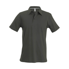 KARIBAN Férfi rövid ujjú galléros piké póló, Kariban KA241, Dark Khaki-2XL