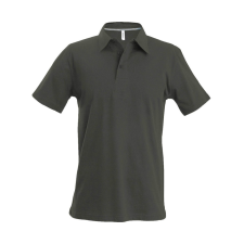 KARIBAN Férfi rövid ujjú galléros piké póló, Kariban KA241, Dark Khaki-3XL férfi póló